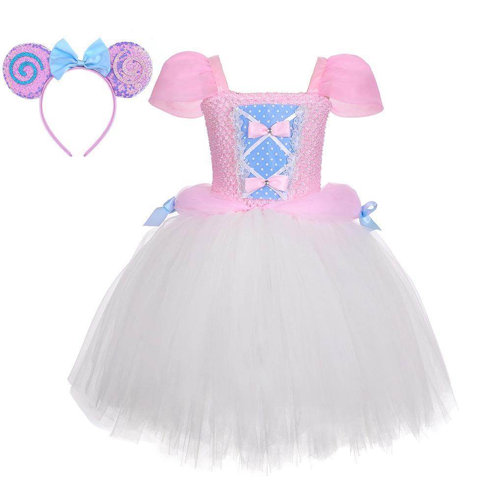 Snow White Princess Costume Kids Girls Cosplay Party Tutu Cake Dress Halloween Outfit - zzcosplay