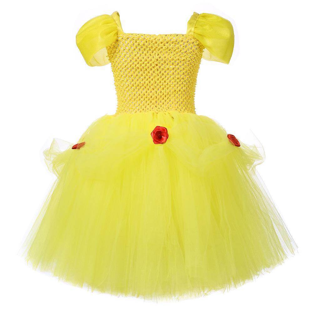 Snow White Princess Costume Kids Girls Cosplay Party Tutu Cake Dress Halloween Outfit - zzcosplay