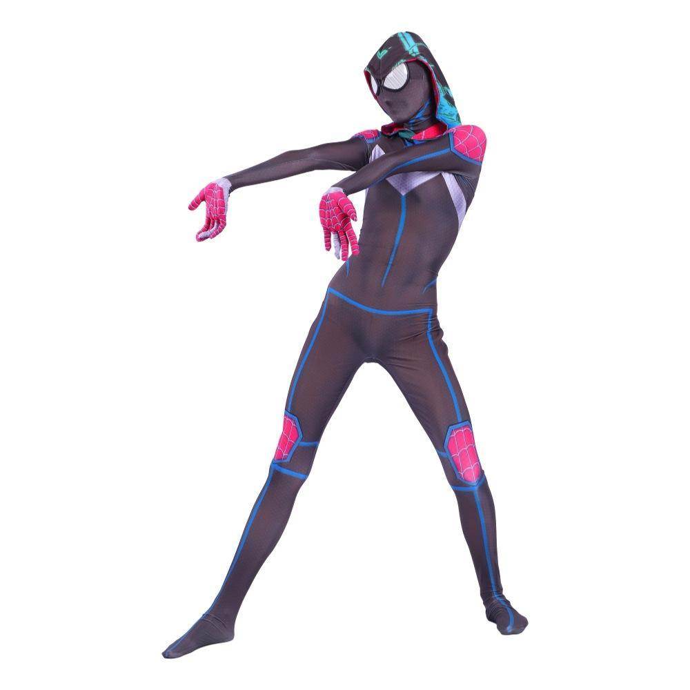 Spider-man Gwen Stacy Costume Zentai Jumpsuit Bodysuit Adult Kids - zzcosplay