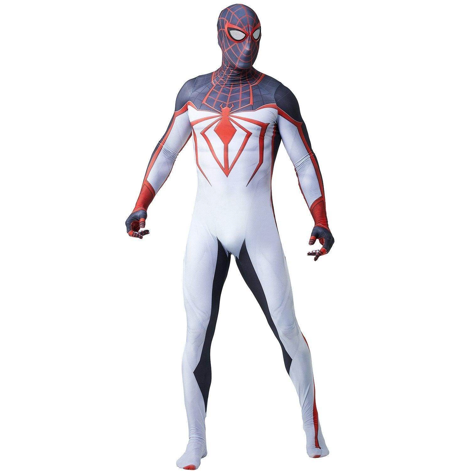 Spider-Man PS5 Game Miles Morales Tight Jumpsuit Costume for Adults and Kids - zzcosplay