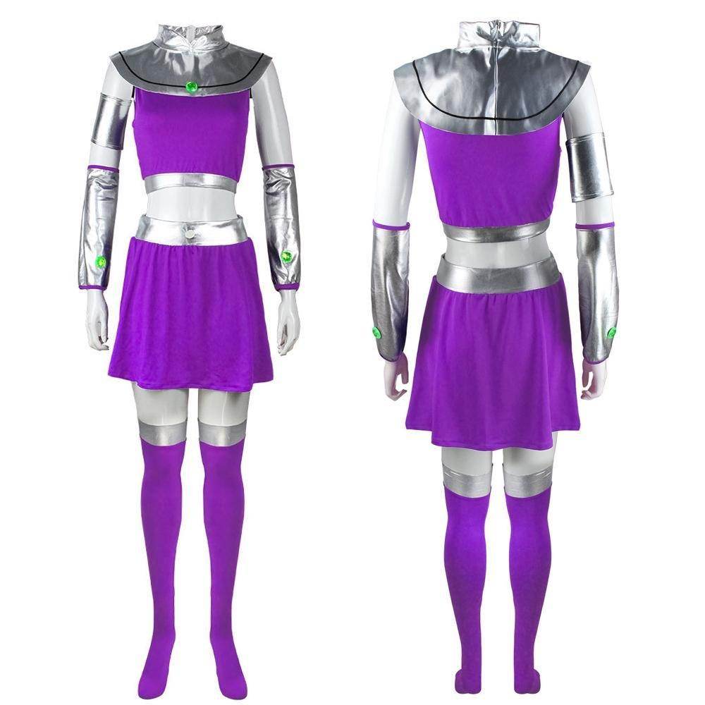 Starfire Costume Teen Titans Cosplay Halloween - zzcosplay
