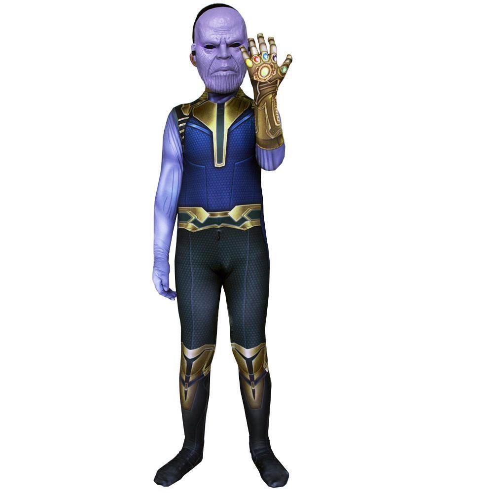 Thanos costume Jumpsuit bodysuits Avengers 4 with mask party cosplay Hallowwen - zzcosplay