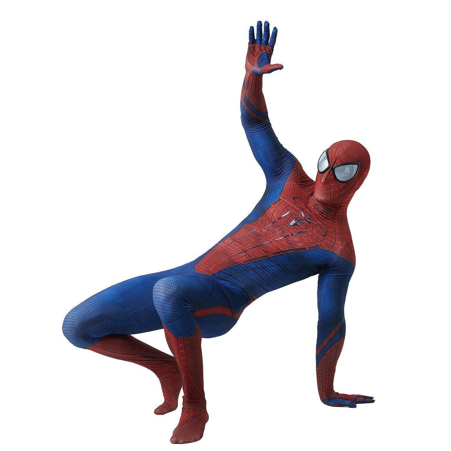 The Amazing Spider-Man Peter Parker Cosplay Costume with Black Eyes - zzcosplay