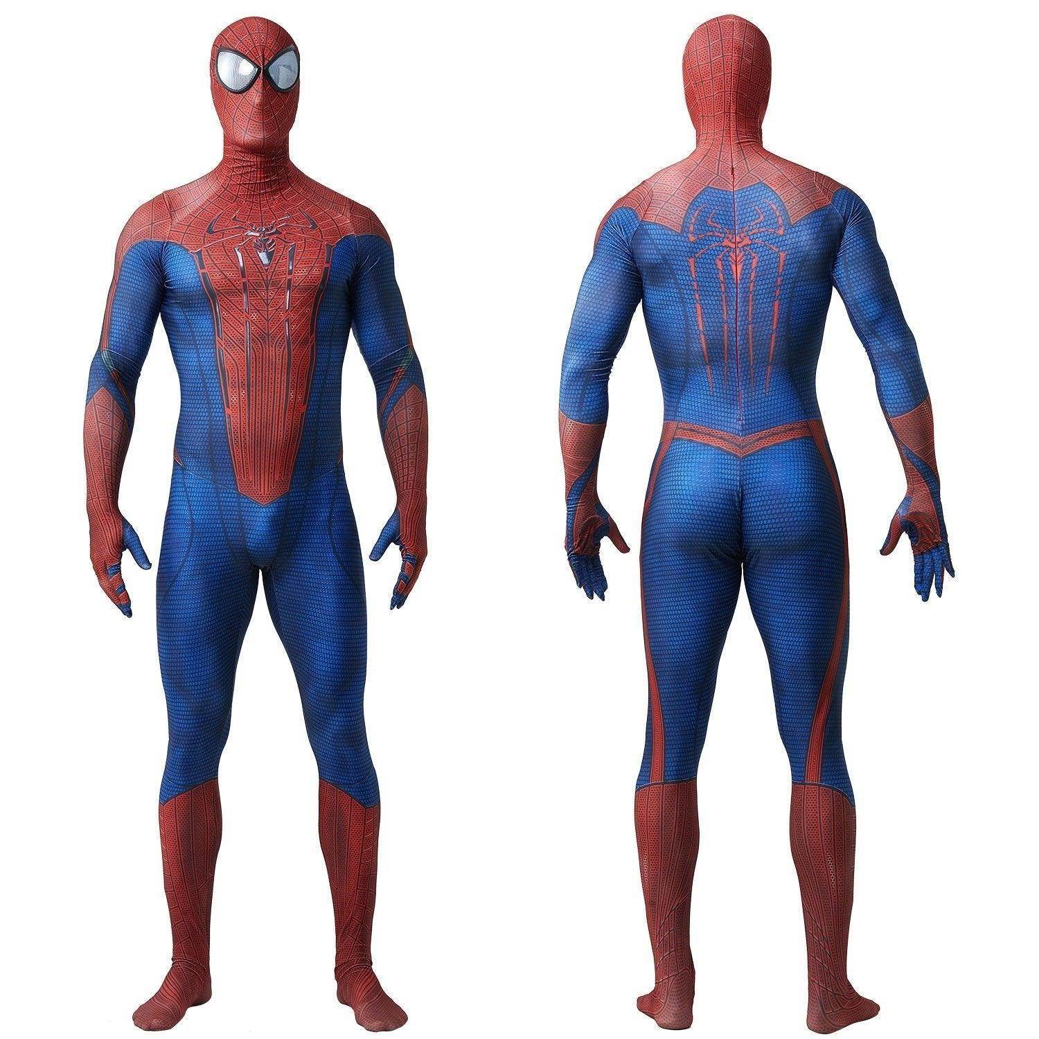 The Amazing Spider-Man Peter Parker Cosplay Costume with Black Eyes - zzcosplay