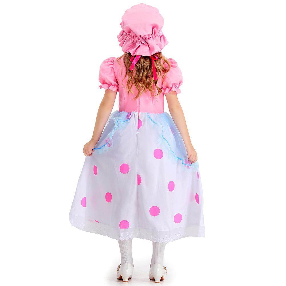Toy Story 4 Little Bo Peep Costume Cosplay Dress Halloween For Kids - zzcosplay