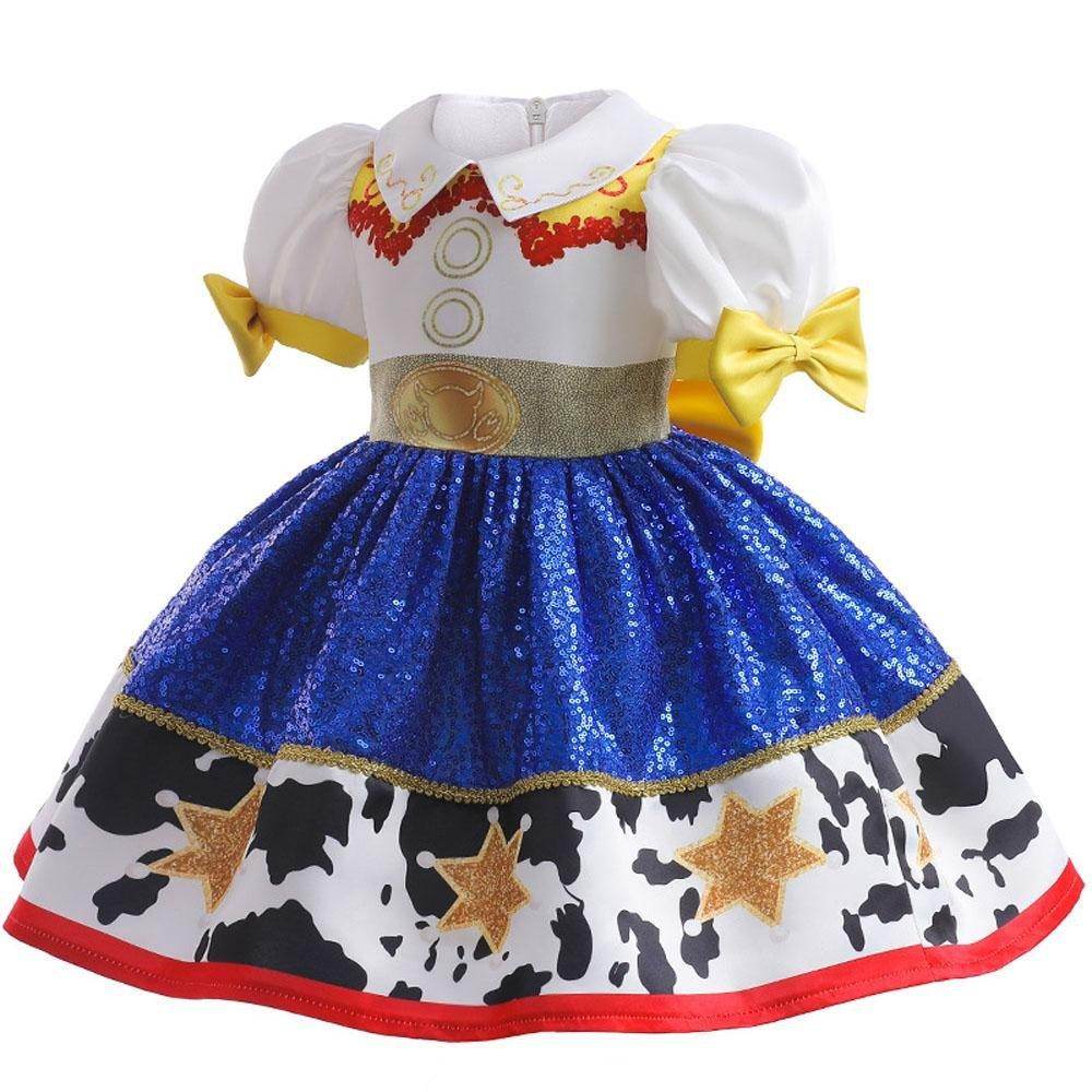Toy Story Jessie Waisted Princess Dress Cosplay Costumes For Kids - zzcosplay
