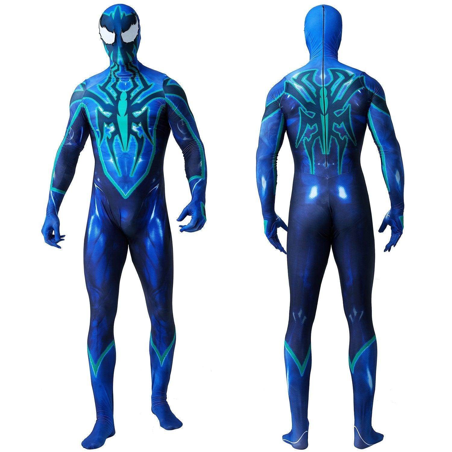 Vibrant Blue Spider-Man Peter Parker Cosplay Jumpsuit Costume New Fashion Superhero Suit - zzcosplay