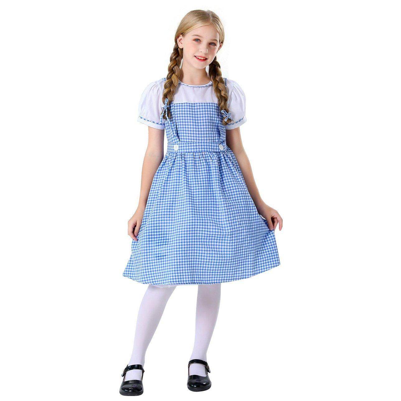 Wizard of Oz Dorothy Costume Dress Maid Alice for Girls Women - zzcosplay