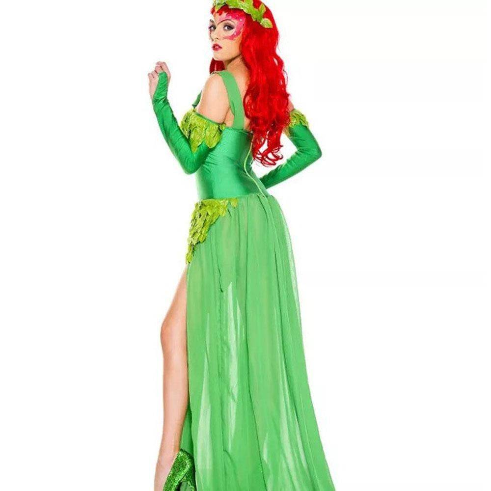 Women's Deuxe Poison lvy Costume long dress Halloween - zzcosplay